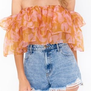 SHOW ME YOUR MUMU Rosella Ruffle Top: Flirty Floral